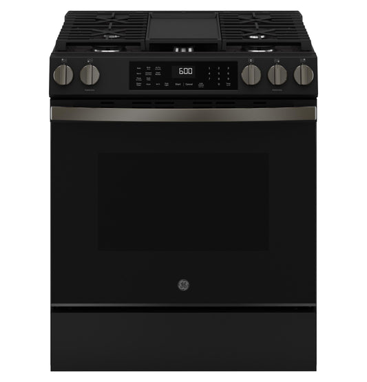 Ge Appliances GGS600AVDS Ge® 30" Slide-In Front-Control Convection Gas Range With No Preheat Air Fry And Easywash™ Oven Tray