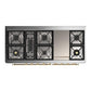 Ilve UM60FNR3EGGLP Ilve Um60Fnr3Egglp Majestic Iii 60 Inch Dual Fuel Range With 9 Burners And Griddle, Dual Function Burner Up To 25,000 Btu (Liquid Propane, Triple Glass Door, Emerald Green, Brass)
