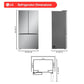 Lg LF25Z6211S 25 Cu. Ft. Counter-Depth Max™ With Zero Clearance™ 3-Door French Door Refrigerator With Thin Door Design