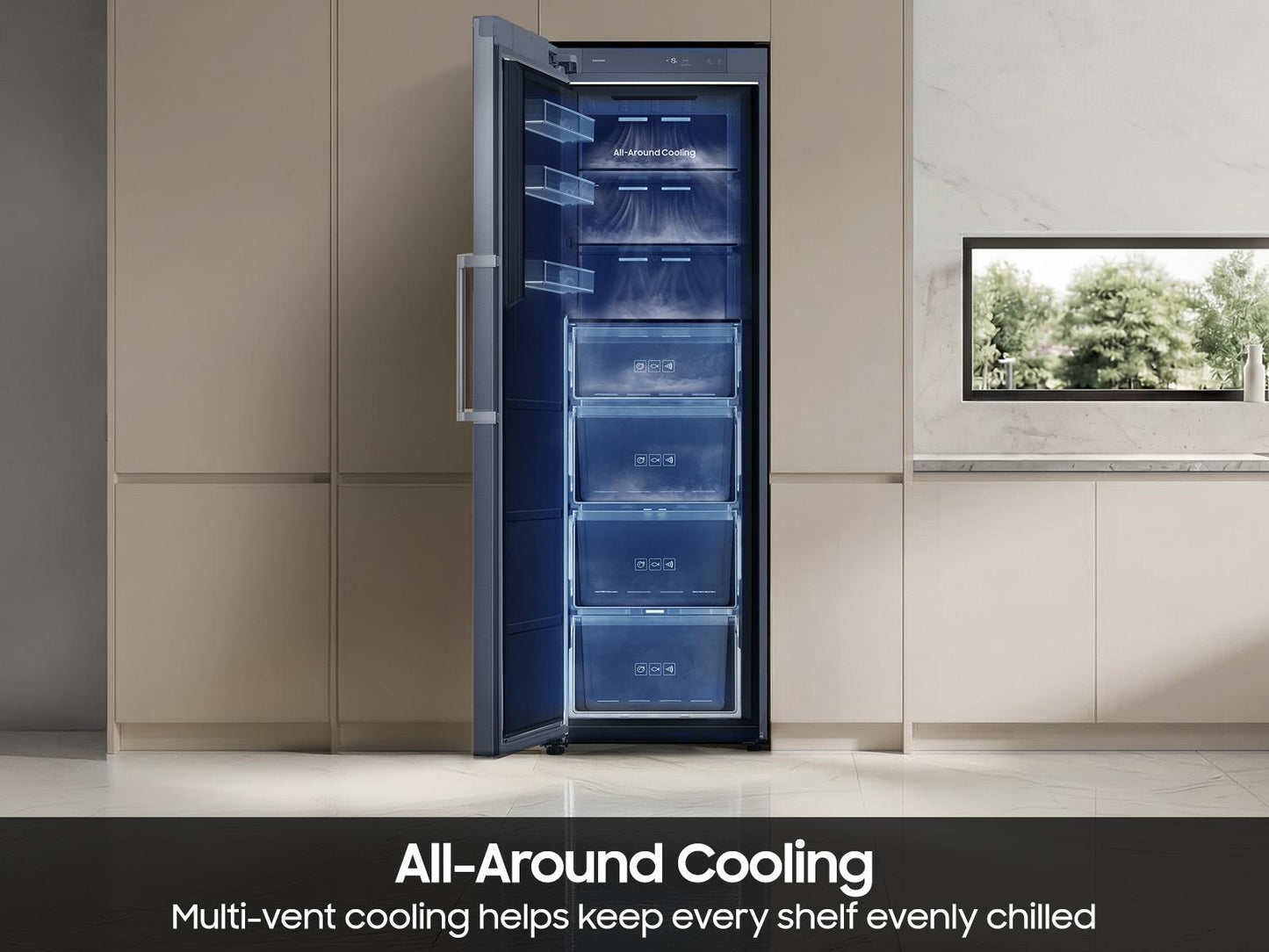 Samsung RZ40H11PET Convertible Upright Freezer Full-Flex Convertible Precise Cooling 11.4 Cu. Ft.