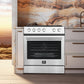 Forno FFSEL601230 Forno Leonardo Espresso 30-Inch Stainless Steel Electric Range, True Convection, Energy Efficient