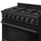 Thor Kitchen RSG36PBLP 36 Inch Professional Liquid Propane Range With Precision Knob Control In Black Gordon Ramsay Series