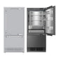 Ilve URBM36SIWPRY Ilve Urbm36Siwpry 36 Inch Built-In Bottom Freezer Refrigerator With 19.8 Cu. Ft. Capacity, Reversible Door, Energy Star, Sabbath Mode