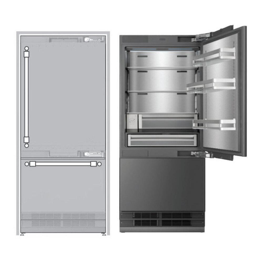 Ilve URBM36SIWPRY Ilve Urbm36Siwpry 36 Inch Built-In Bottom Freezer Refrigerator With 19.8 Cu. Ft. Capacity, Reversible Door, Energy Star, Sabbath Mode