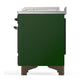 Ilve UM48FSQNR3EGB Ilve Um48Fsqnr3Egb Majestic Iii 48 Inch Dual Fuel Range With 5 Black Brass Burners, Griddle And French Top, Dual Function Burner Up To 25,000 Btu (Natural Gas, Solid Door, Emerald Green, Burnished)