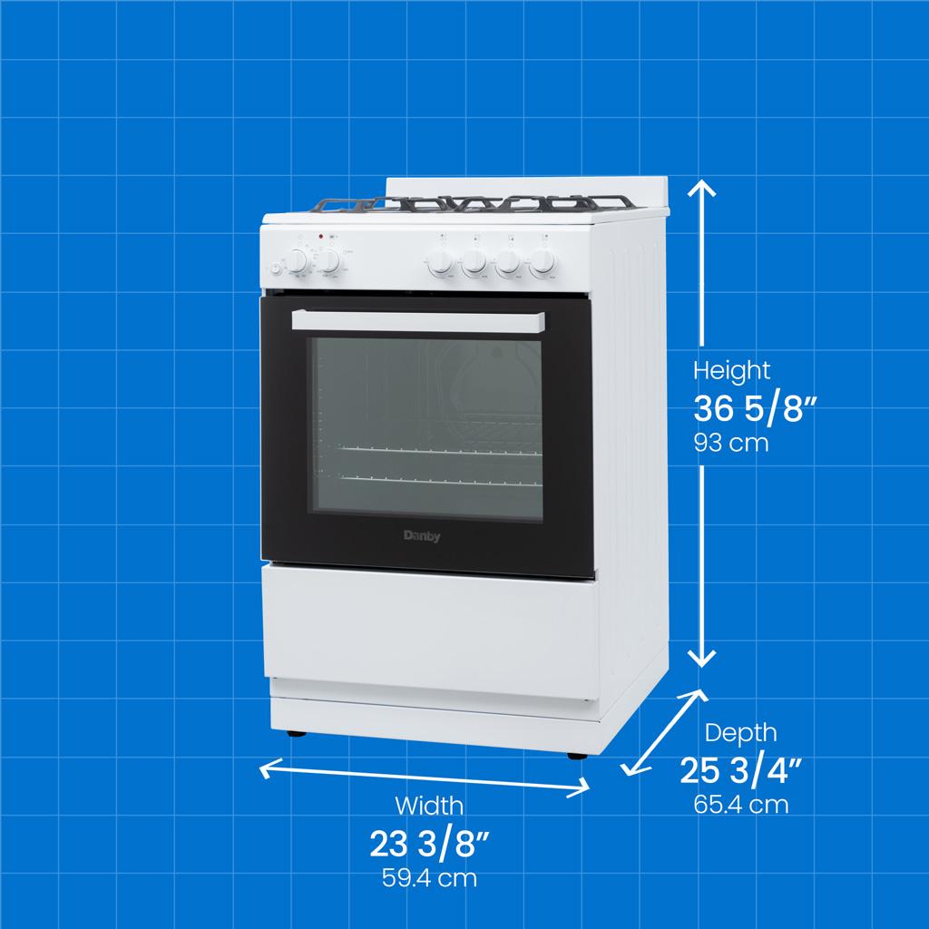 Danby DR24V1WGLP Danby 24 Wide Gas Range In White