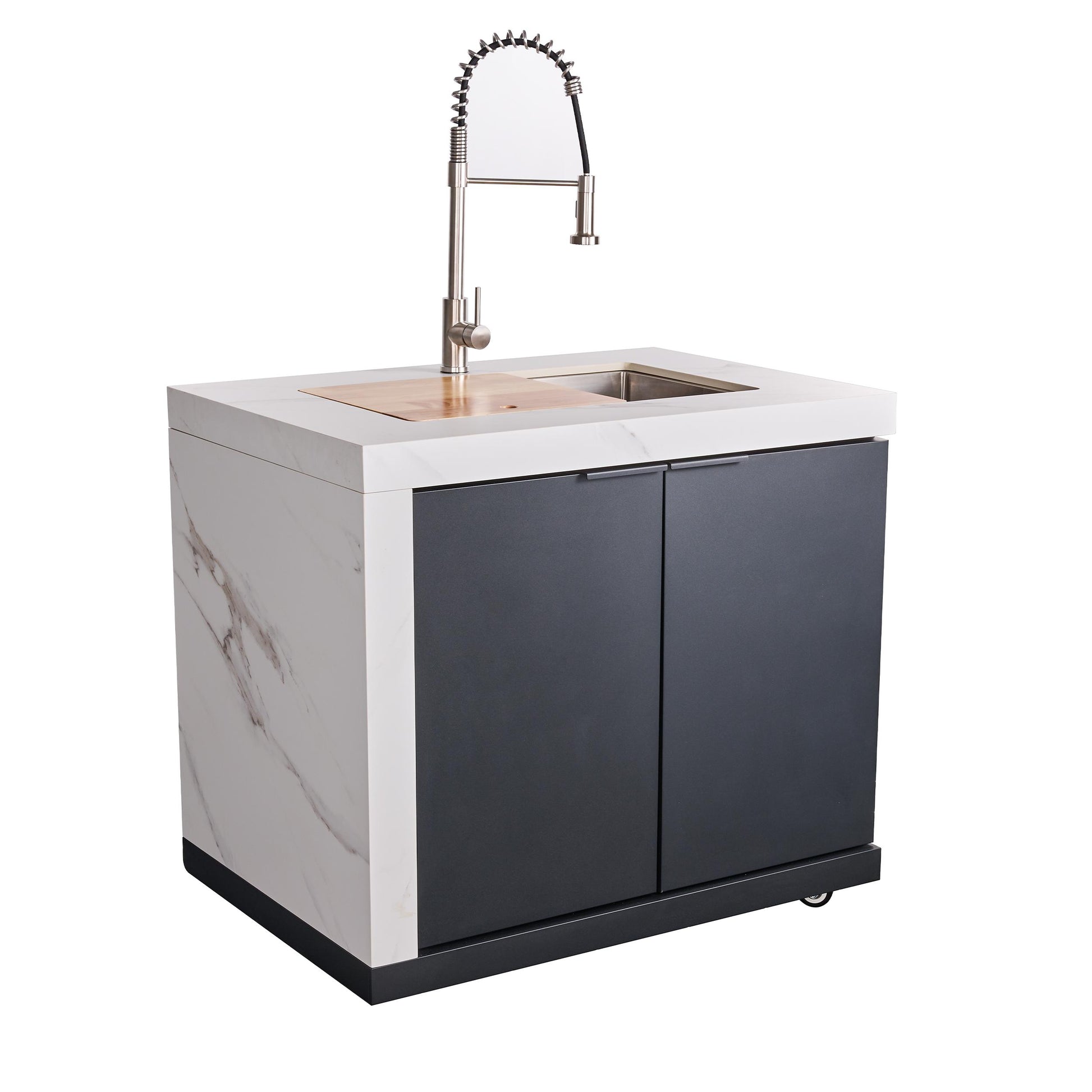Forno FODKT2575WHT Forno Rimini Outdoor Kitchen: 30" Bbq 62,600 Btu, 4.8 Cu.Ft. Refrigerators, White Countertops