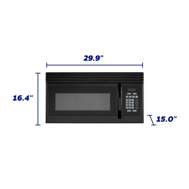 Element Appliance EM1601RQCB Element 1.6 Cu. Ft. Over-The-Range Microwave - Black (Em1601Rqcb)