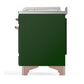 Ilve UM48FSQNR3EGPLP Ilve Um48Fsqnr3Egplp Majestic Iii 48 Inch Dual Fuel Range With 5 Black Brass Burners, Griddle And French Top, Dual Function Burner Up To 25,000 Btu (Liquid Propane, Solid Door, Emerald Green, Copper)