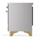 Ilve UMIB36QNR3SSG Ilve Umib36Qnr3Ssg Majestic Iii 36 Inch Induction Range With 6 Elements, 3.5 Cu. Ft. Total Oven Capacity (Solid Door, Stainless Steel, Brass)