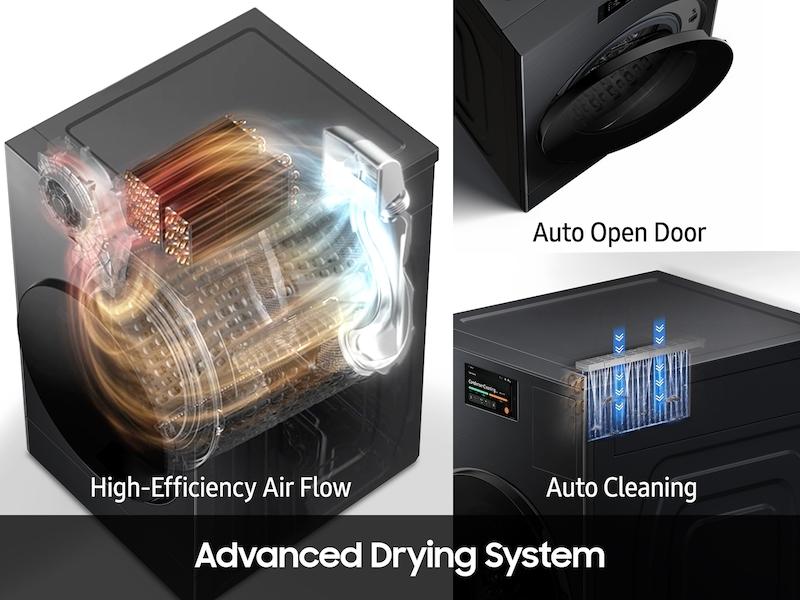 Samsung WD53DBA900HB 5.3 Cu. Ft. Bespoke Ai Laundry Ventless Heat Pump Dryer Combo™ All-In-One Ultra Capacity Washer With Ai Home In Brushed Black