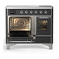 Ilve UMDIB40NR3MGC Ilve Umdib40Nr3Mgc Majestic Iii 40 Inch Induction Range With 6 Elements, 3.82 Cu. Ft. Total Oven Capacity (Triple Glass Door, Graphite Matte, Chrome)
