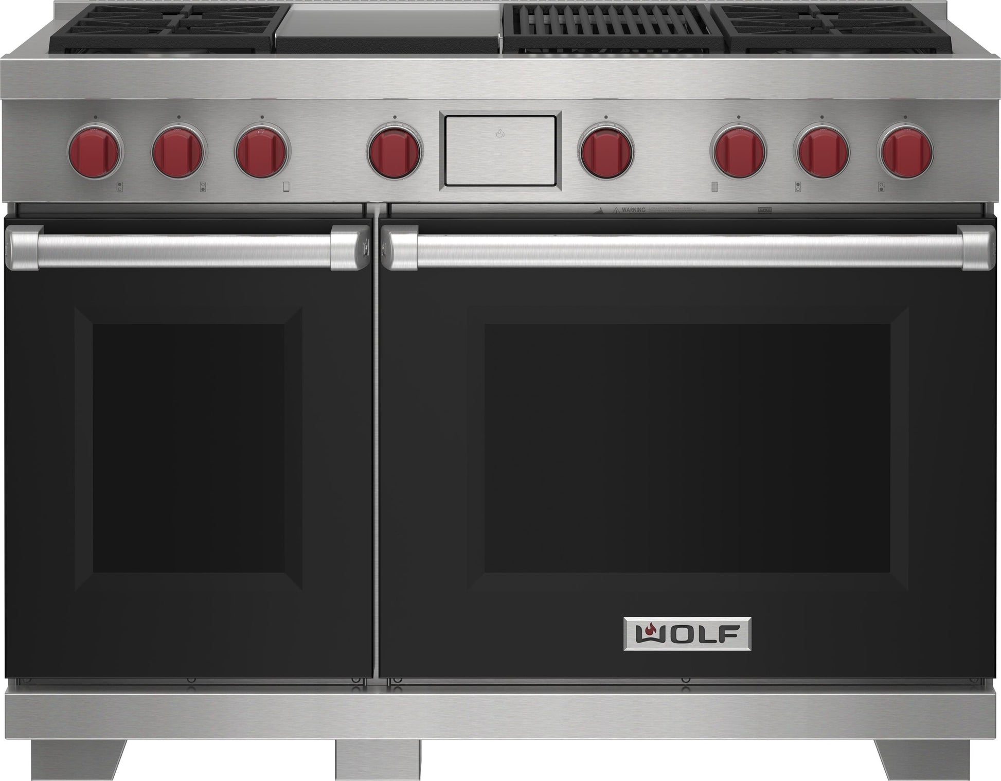 Wolf DF48450CGWHPLP 48" Dual Fuel Range - 4 Burners, Infrared Charbroiler And Infrared Griddle