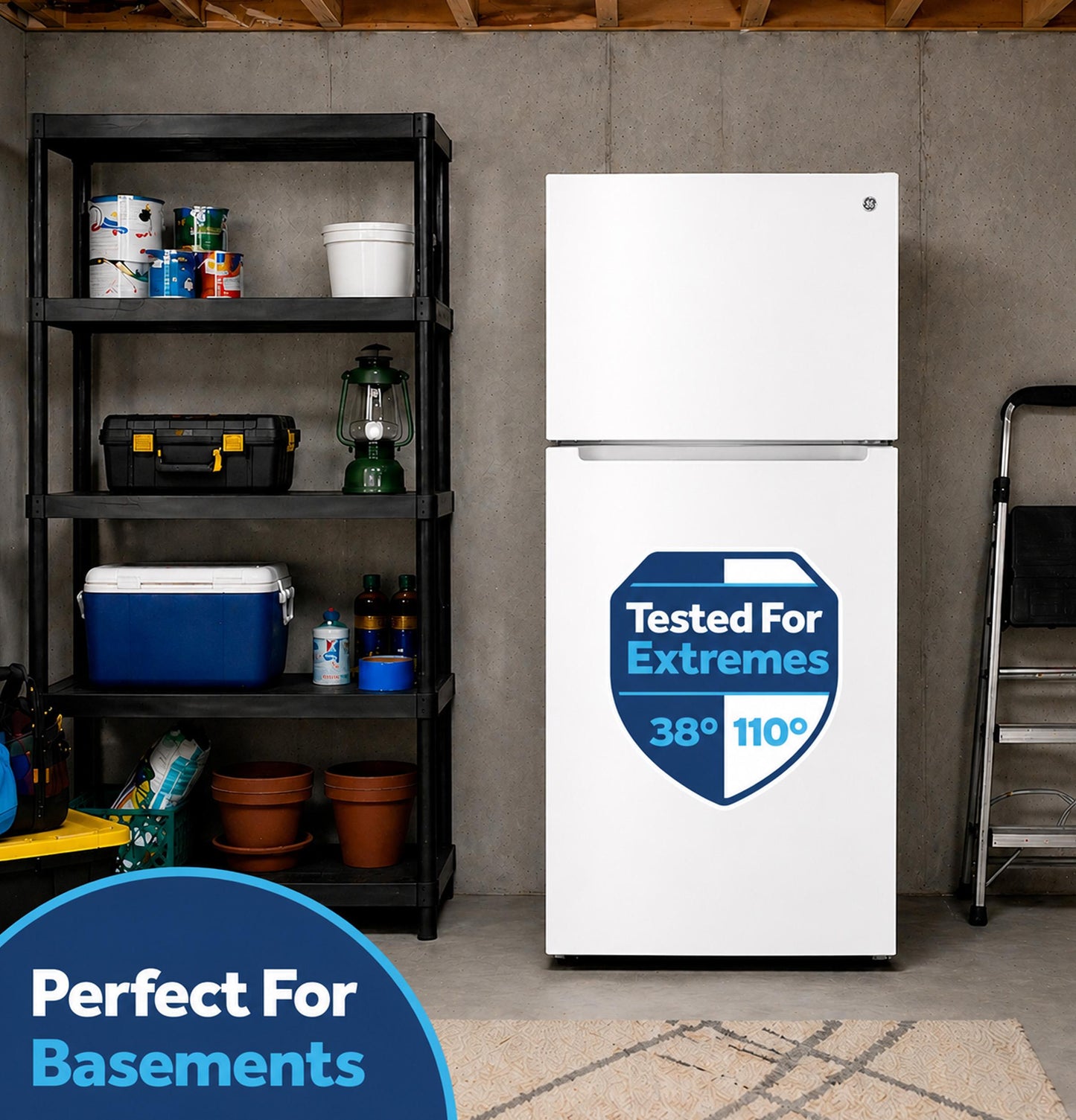 Ge Appliances GPS19KGZWW Ge 19 Cu. Ft. Garage Ready Top-Freezer Refrigerator