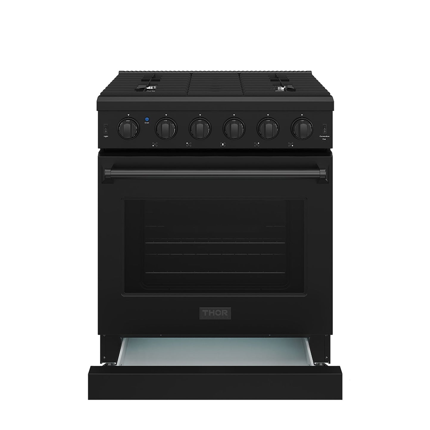 Thor Kitchen LRG3001UB 30 Inch Professional Gas Range In Black