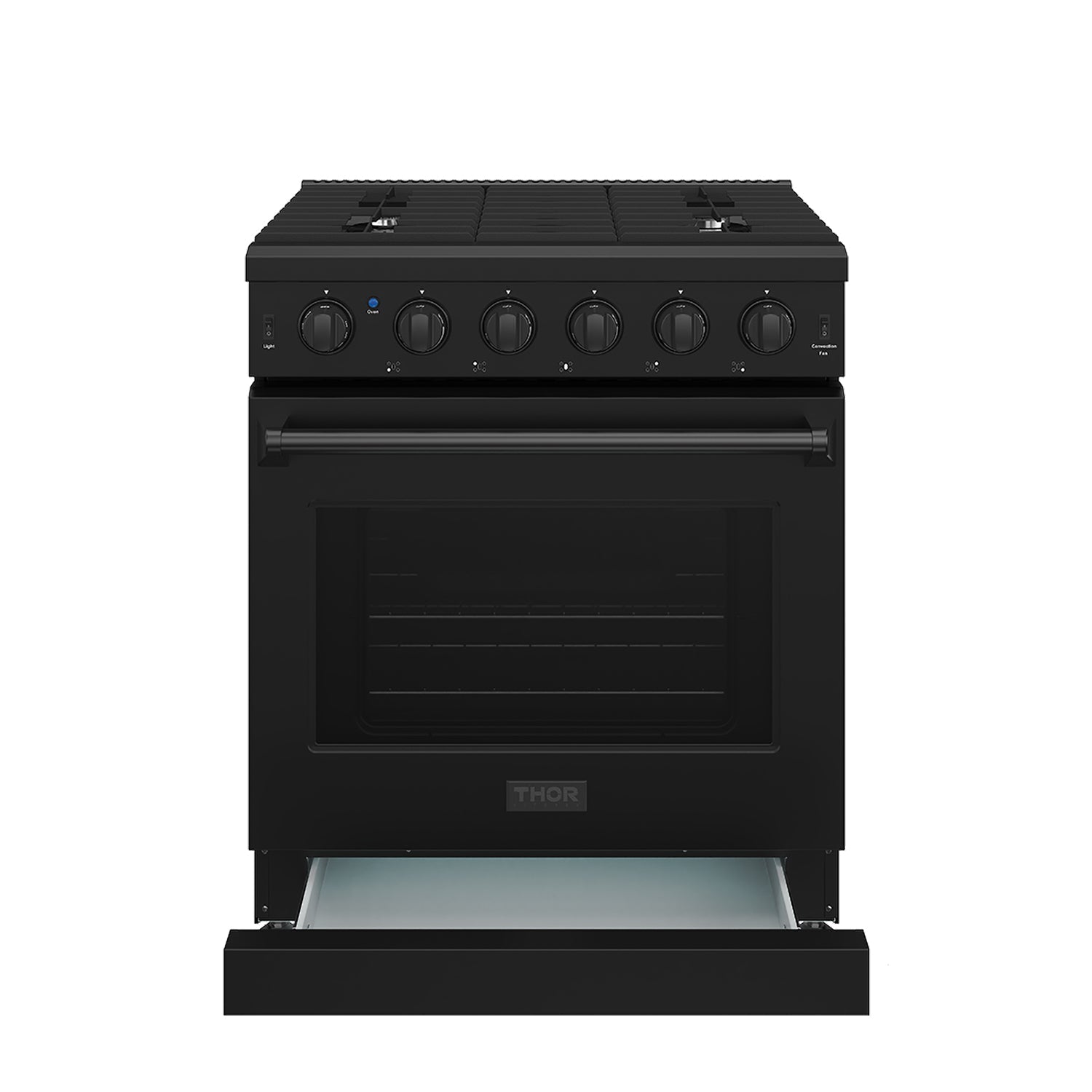 Thor Kitchen LRG3001UB 30 Inch Professional Gas Range In Black