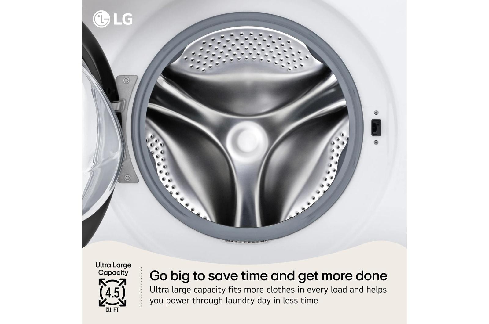 Lg WM3420CW 4.5 Cu. Ft. Ultra Large Capacity Smart Front Load Washer