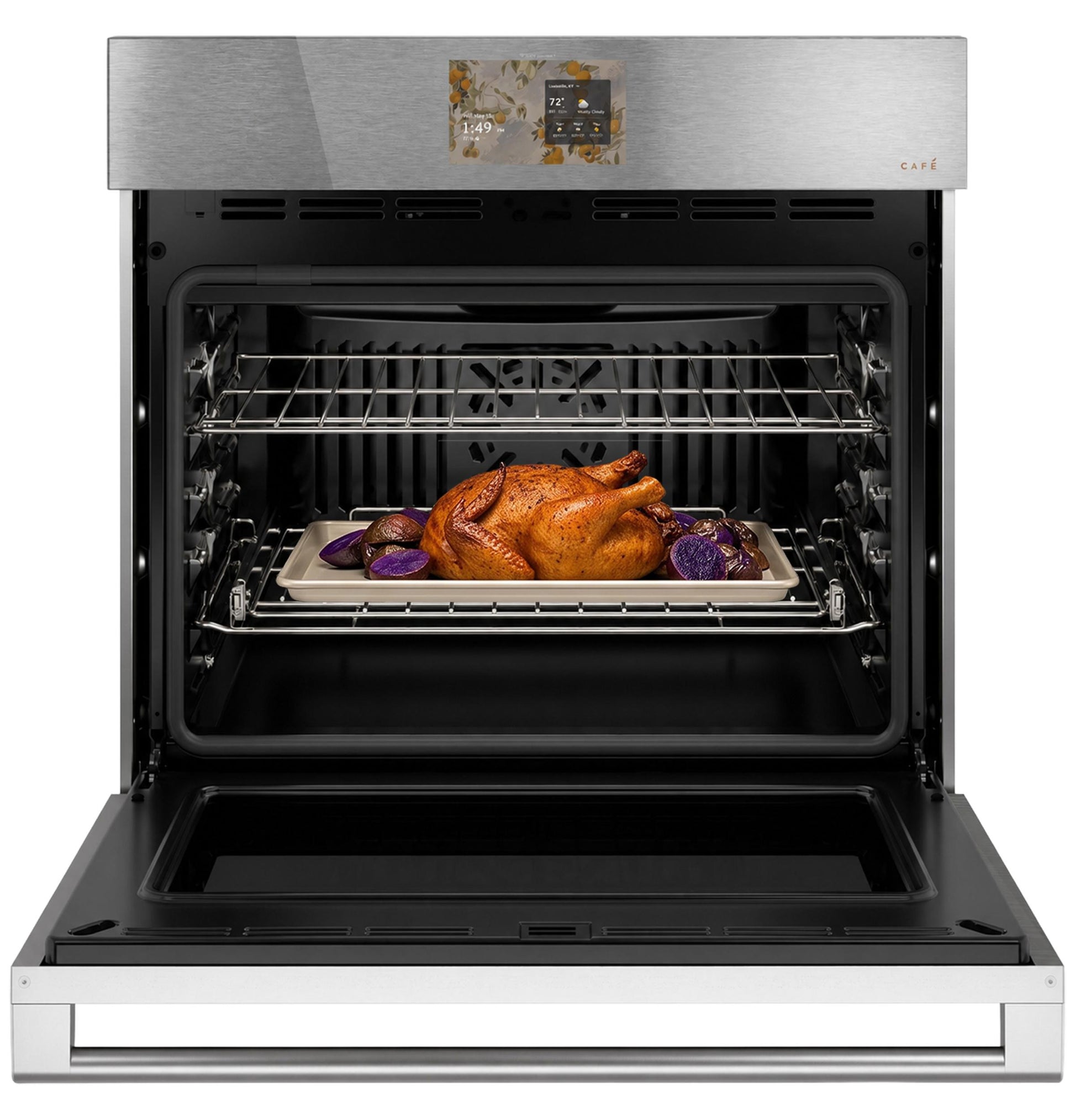 Cafe CTS70DM2ZS5 Café™ 30" Smart Single Wall Oven With Convection In Platinum Glass