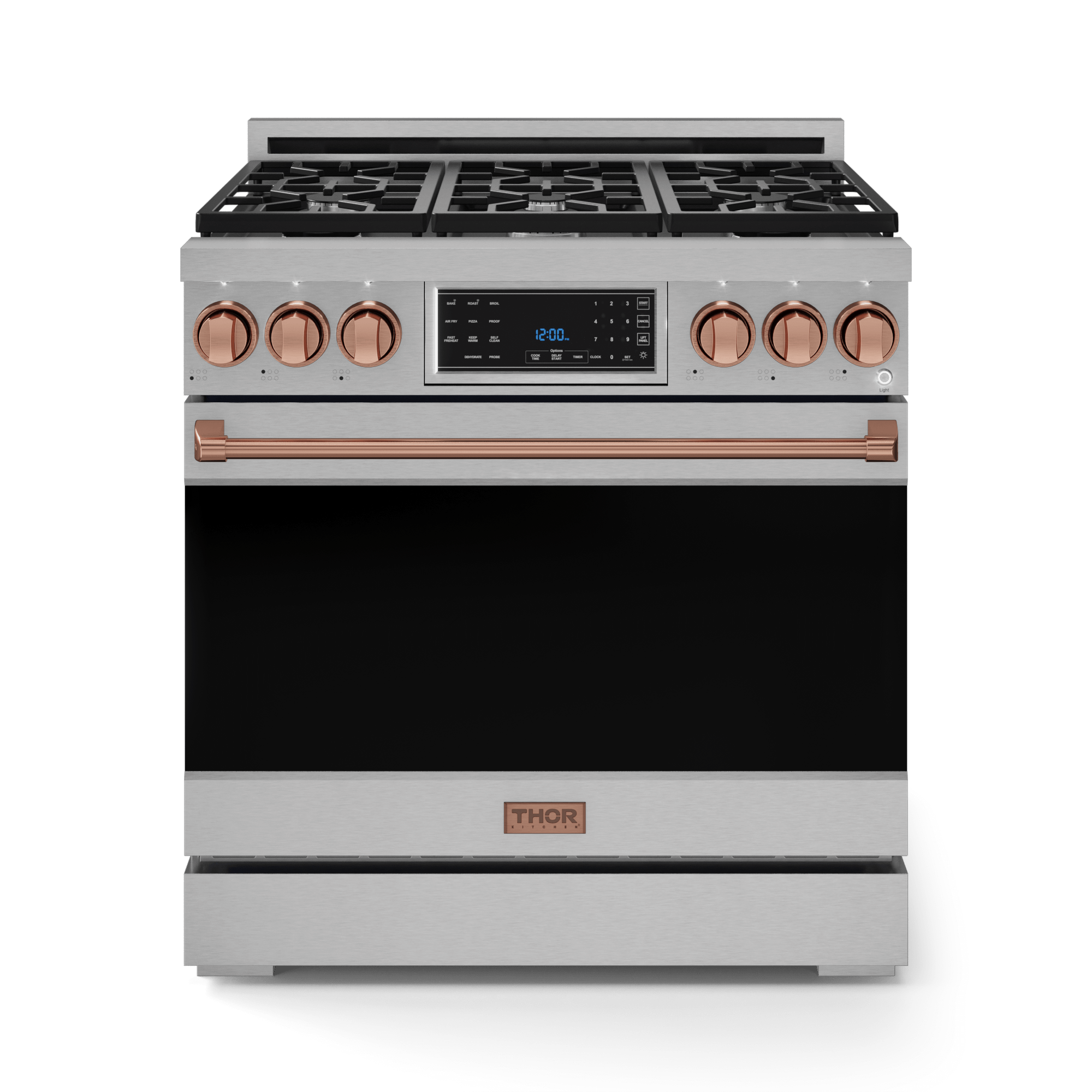 Thor Kitchen RSG36LPRSG 36 Inch Professional Lp Range With Tilt Panel Touch Control In Stainless Steel/Rose Gold Gordon Ramsay Series - Rsg36Lp-Rsg
