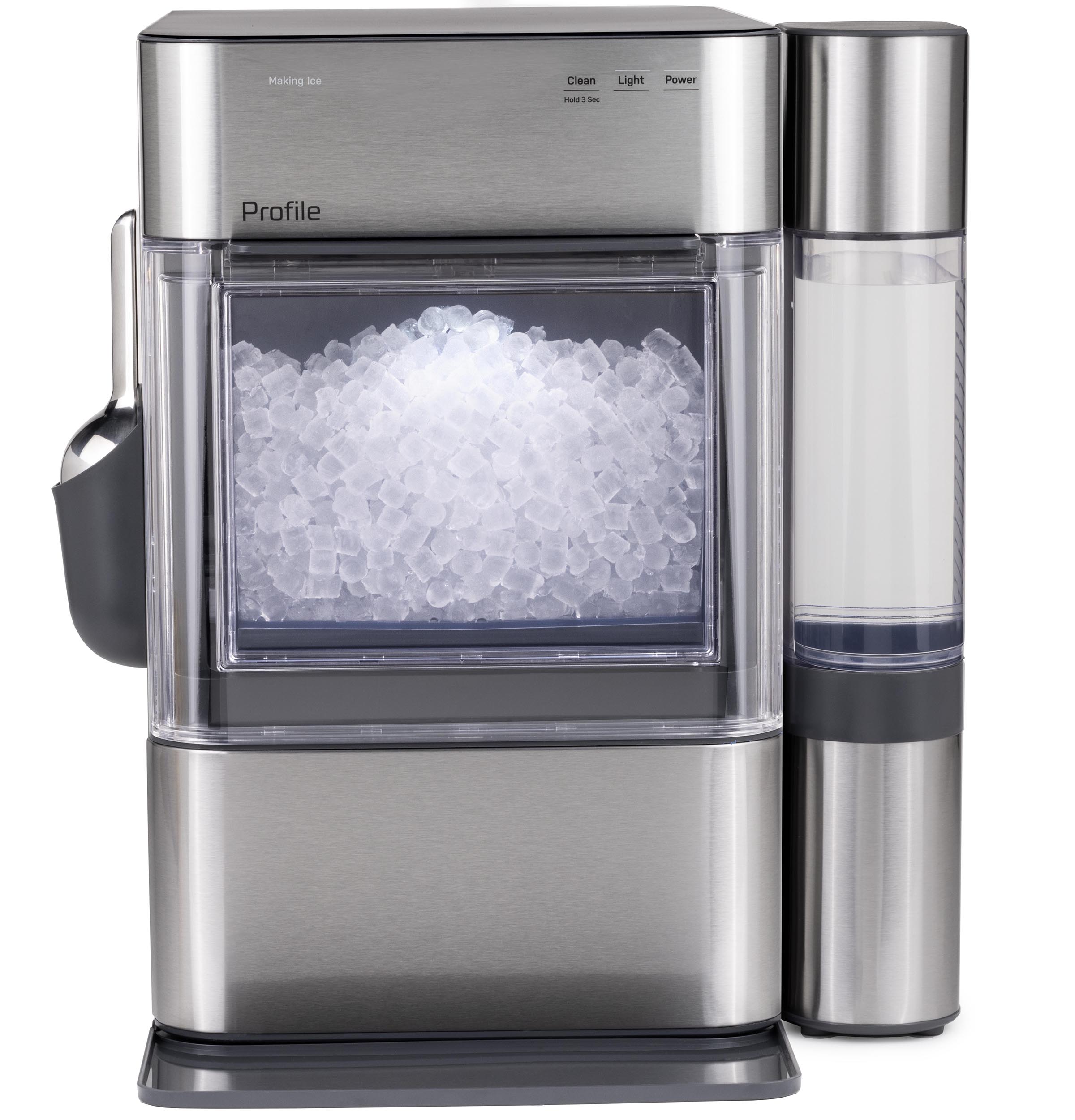 Ge Appliances XPIO13SWSS Ge Profile™ Opal™ 2.0 Ultra Nugget Ice Maker With Side Tank And Scale Inhibiting Filter