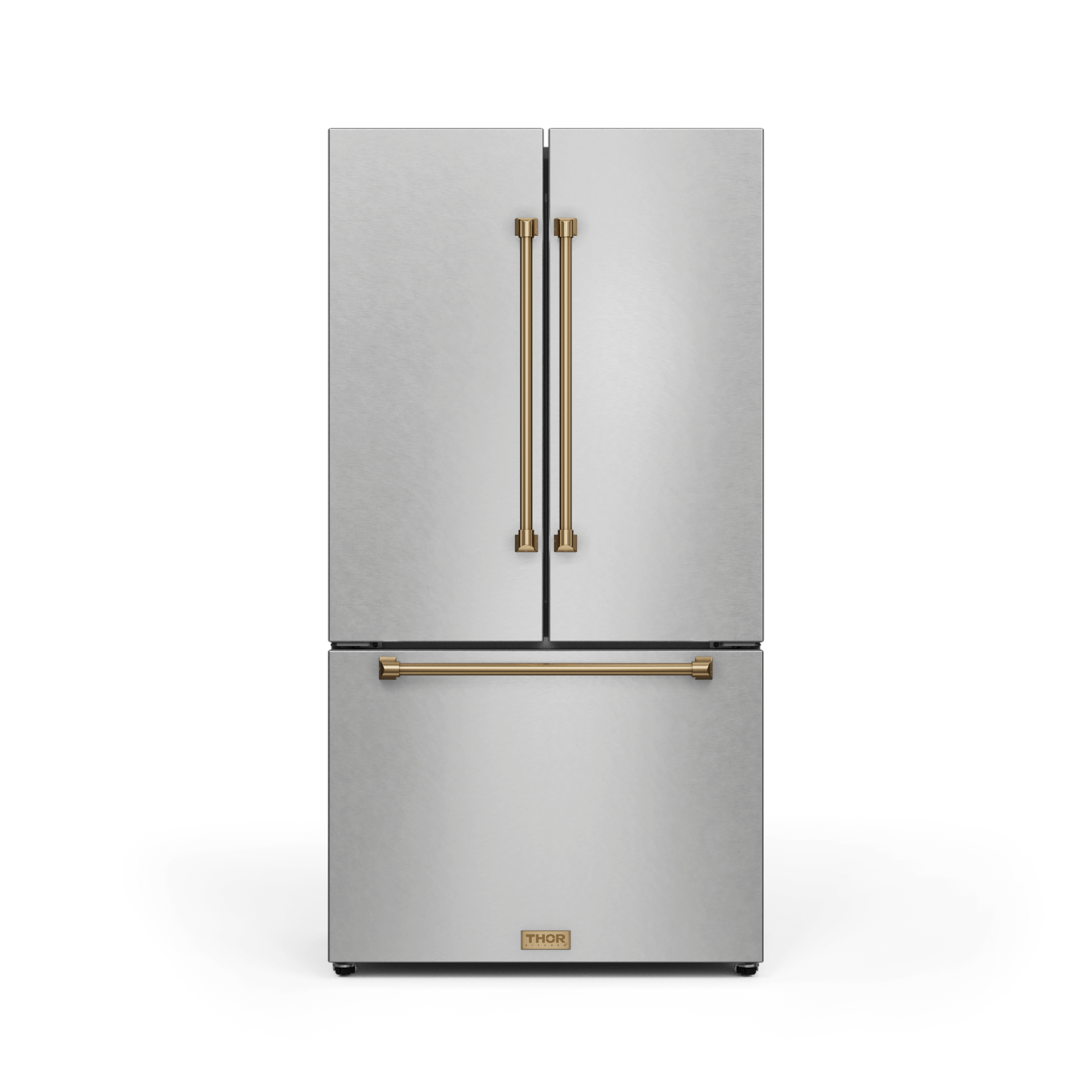 Thor Kitchen RF3621CTD99BRZ 36 Inch 20.3 Cu Ft French Door Counter Depth Refrigerator With Ice Maker In Stainless Steel/Bronze Gordon Ramsay Series - Rf3621Ctd99-Brz