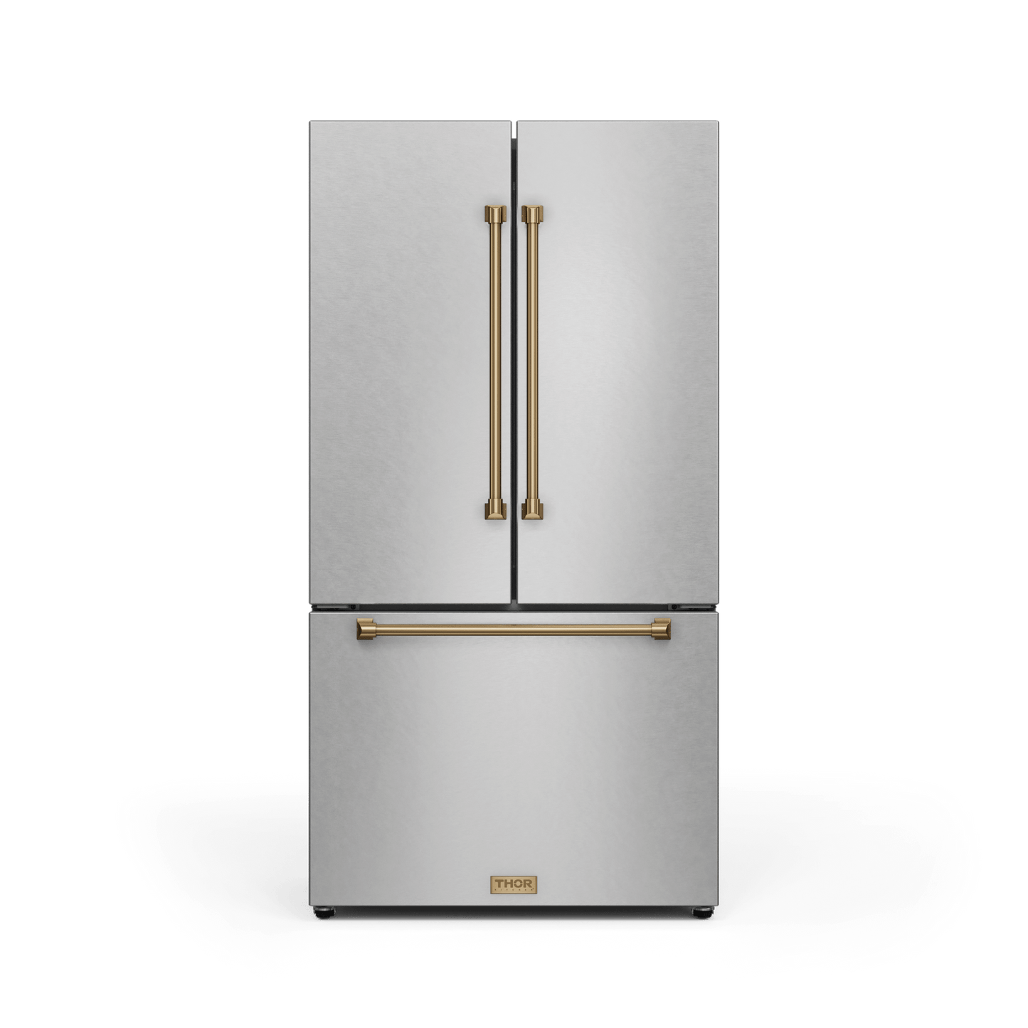 Thor Kitchen RF3621CTD99BRZ 36 Inch 20.3 Cu Ft French Door Counter Depth Refrigerator With Ice Maker In Stainless Steel/Bronze Gordon Ramsay Series - Rf3621Ctd99-Brz