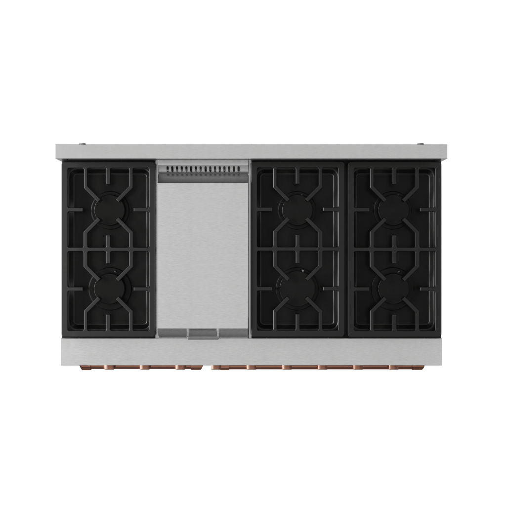 Thor Kitchen RSG48ELPRSG 48 Inch Professional Lp Range With Pro-Style Knobs In Stainless Steel/Rose Gold Gordon Ramsay Series - Rsg48Elp-Rsg