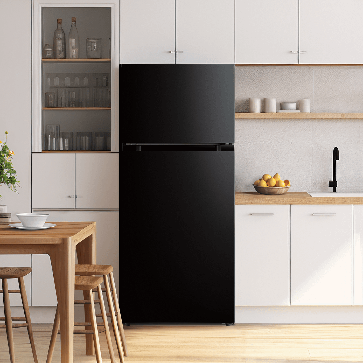 Element Appliance ERT16CGDB Element 16.0 Cu. Ft. Top Freezer Refrigerator - Black, Energy Star