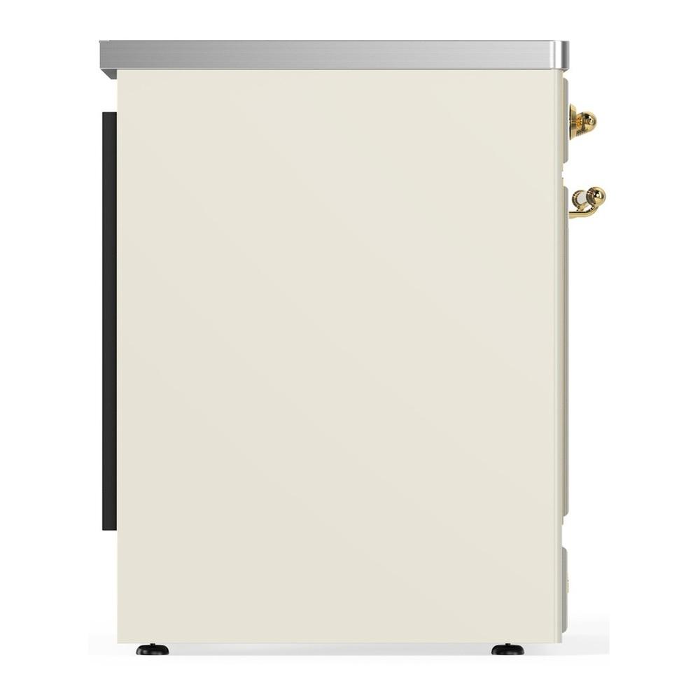 Ilve UMIB30QNR3AWG Ilve Umib30Qnr3Awg Majestic Iii 30 Inch Induction Range With 4 Elements, 4 Cu. Ft. Oven Capacity (Solid Door, Antique White, Brass)