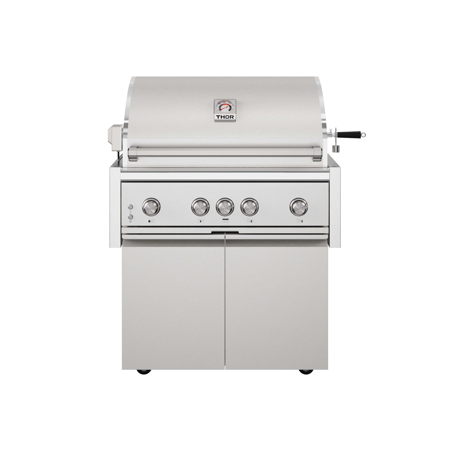 Thor Kitchen TPG3601 36 Inch 4 Burners Built In Gas Grill On Cart With Sear/Rear Infrared Burner & Rotisserie Natural Gas