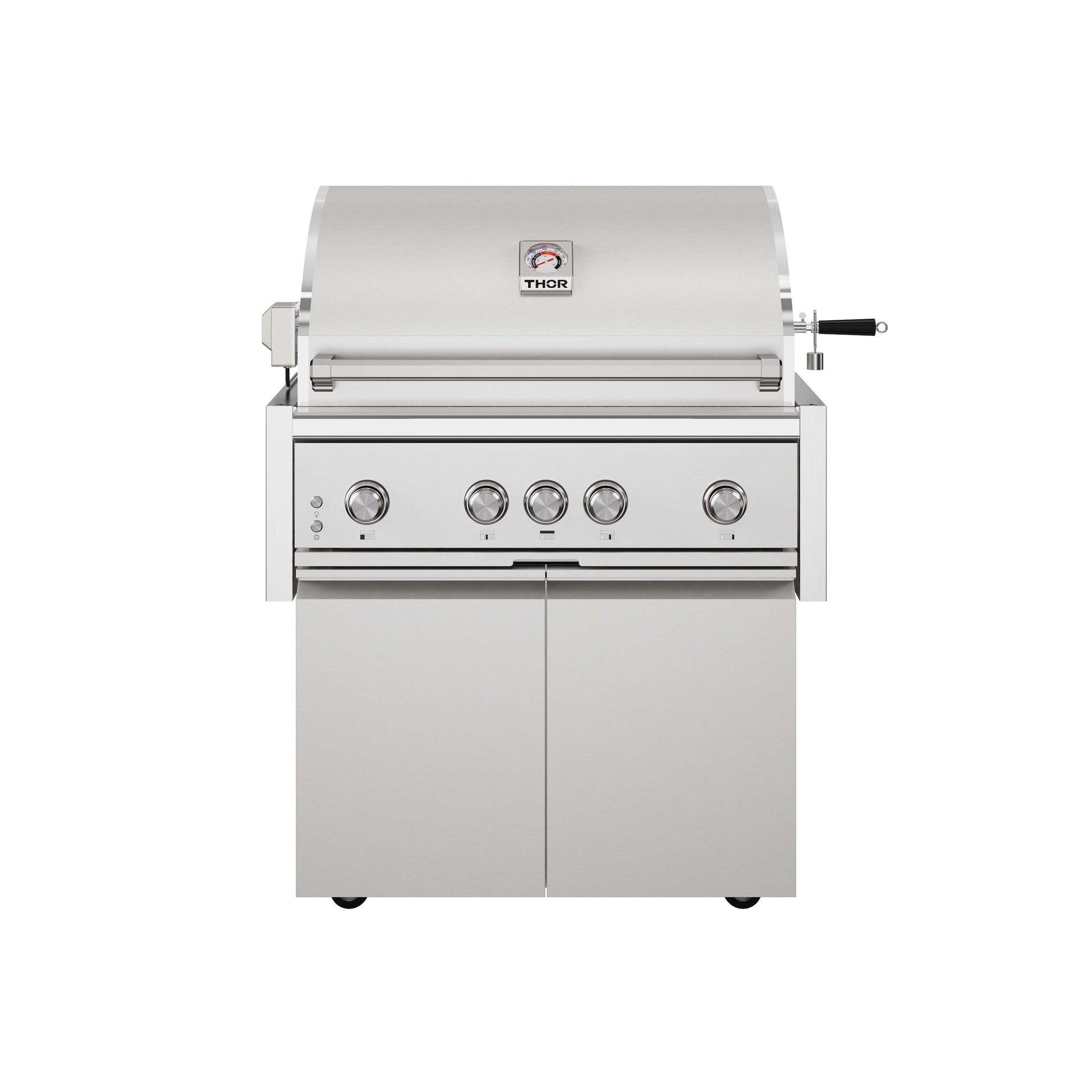Thor Kitchen TPG3601 36 Inch 4 Burners Built In Gas Grill On Cart With Sear/Rear Infrared Burner & Rotisserie Natural Gas