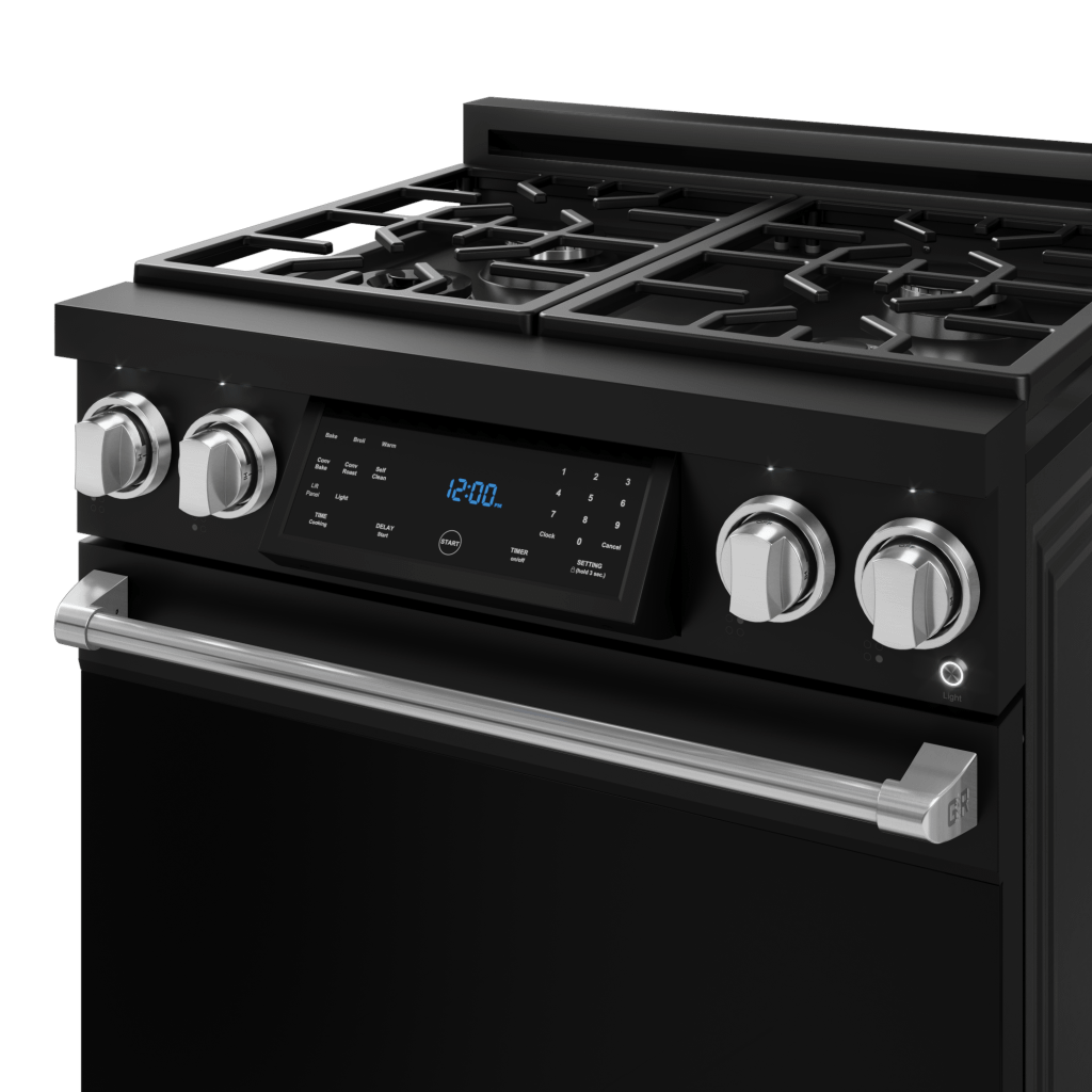 Thor Kitchen RSG30BLPSS 30 Inch Professional Lp Range With Tilt Panel Touch Control In Matte Black/Stainless Steel Gordon Ramsay Series - Rsg30Blp-Ss