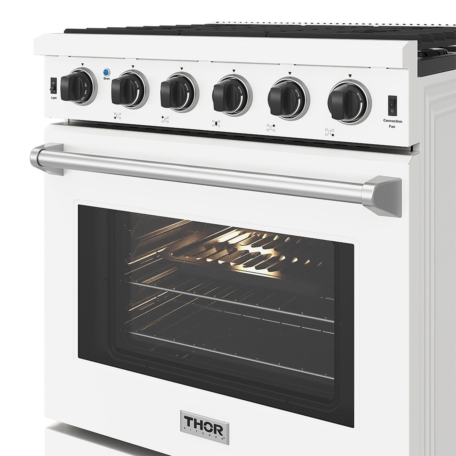 Thor Kitchen LRG3001UW 30 Inch Professional Gas Range In White