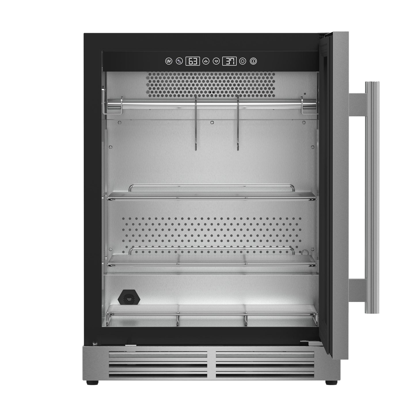 Forno FFSDA684024 Forno Asciutto 24-Inch Dry Aging Cabinet, Stainless Steel 304, 4.41 Cu.Ft, Led Lighting, Adjustable Shelves
