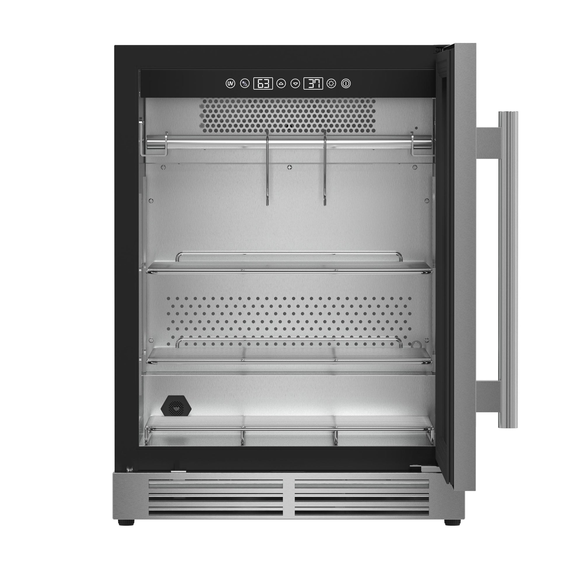 Forno FFSDA684024 Forno Asciutto 24-Inch Dry Aging Cabinet, Stainless Steel 304, 4.41 Cu.Ft, Led Lighting, Adjustable Shelves