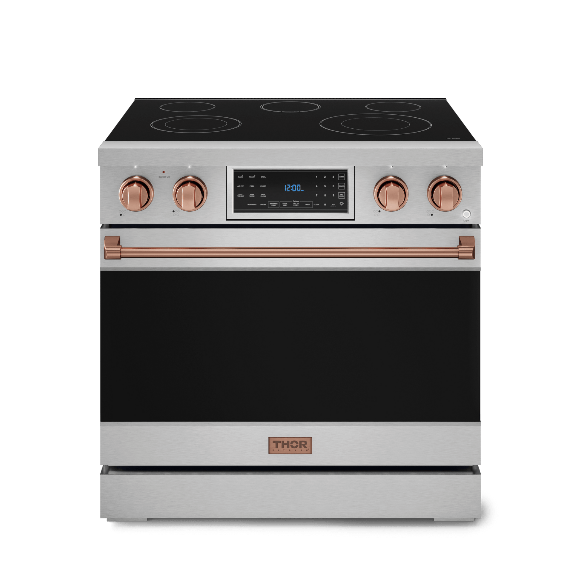 Thor Kitchen RSE36RSG 36 Inch Professional Electric Range With Tilt Panel Touch Control In Stainless Steel/Rose Gold Gordon Ramsay Series - Rse36-Rsg