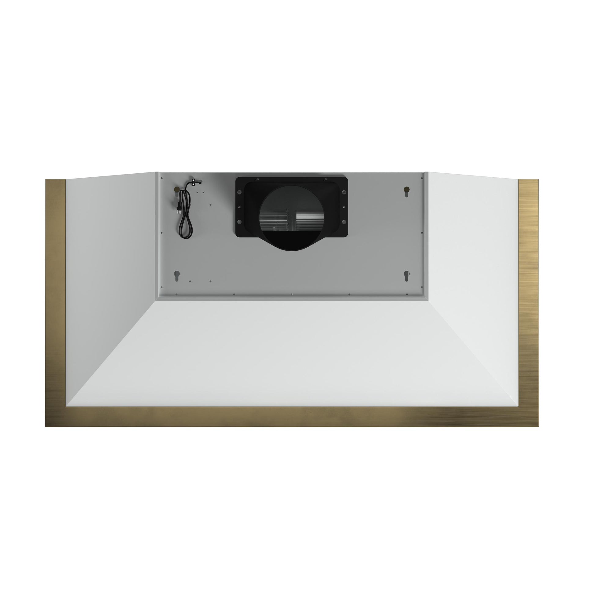 Forno FRHWM507848WHT Forno Vittorio 48-Inch Wall Mount Range Hood, White With Antique Brass Trim, 424 Cfm Airflow, Dishwasher-Safe Baffle Filters, Remote Control, 3-Speed Fan, Bright Led Lighting