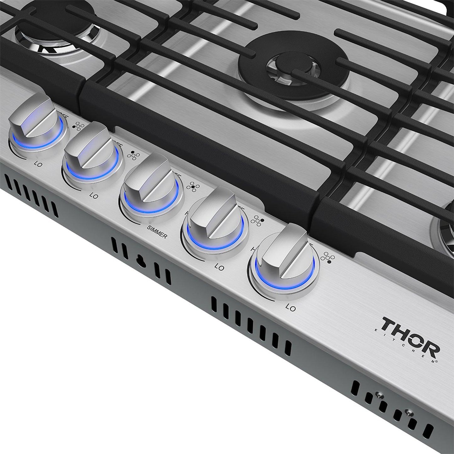 Thor Kitchen TGC36F 36 Inch Professional Gas Cooktop In Stainless Steel