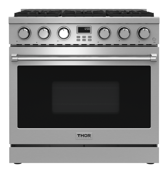 Thor Kitchen ARG36LP Thor Kitchen 36-Inch Contemporary Professional Gas Range - Arg36Lp
