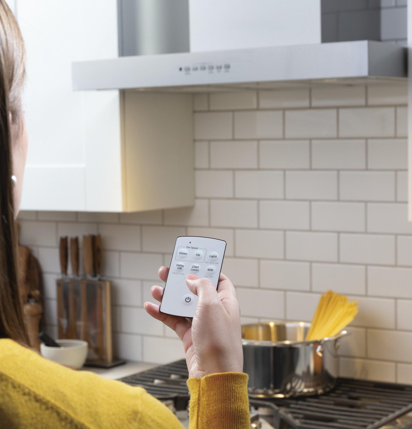 Cafe UVW8361SLSS 36" Designer Wall Mount Hood W/ Dimmable Led Lighting