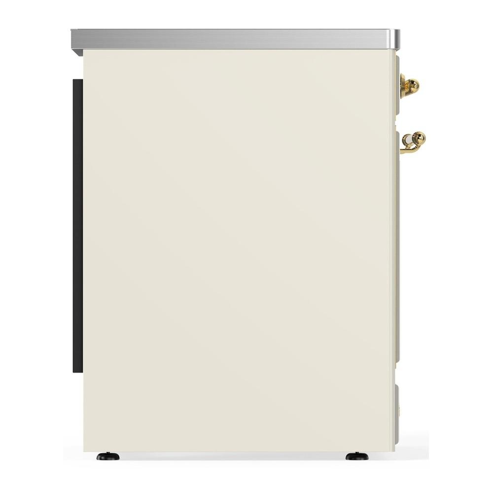 Ilve UMIB30NR3AWG Ilve Umib30Nr3Awg Majestic Iii 30 Inch Induction Range With 4 Elements, 4 Cu. Ft. Oven Capacity (Triple Glass Door, Antique White, Brass)