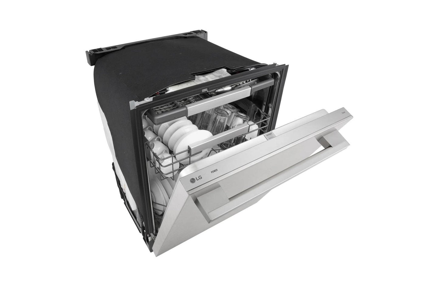 Lg LDNTH753S Smart Flushfit™ Top Control Dishwasher With 1-Hour Wash & Dry, Quadwash® Pro, Truesteam® And Dynamic Heat Dry™ W/Autovent Dry™