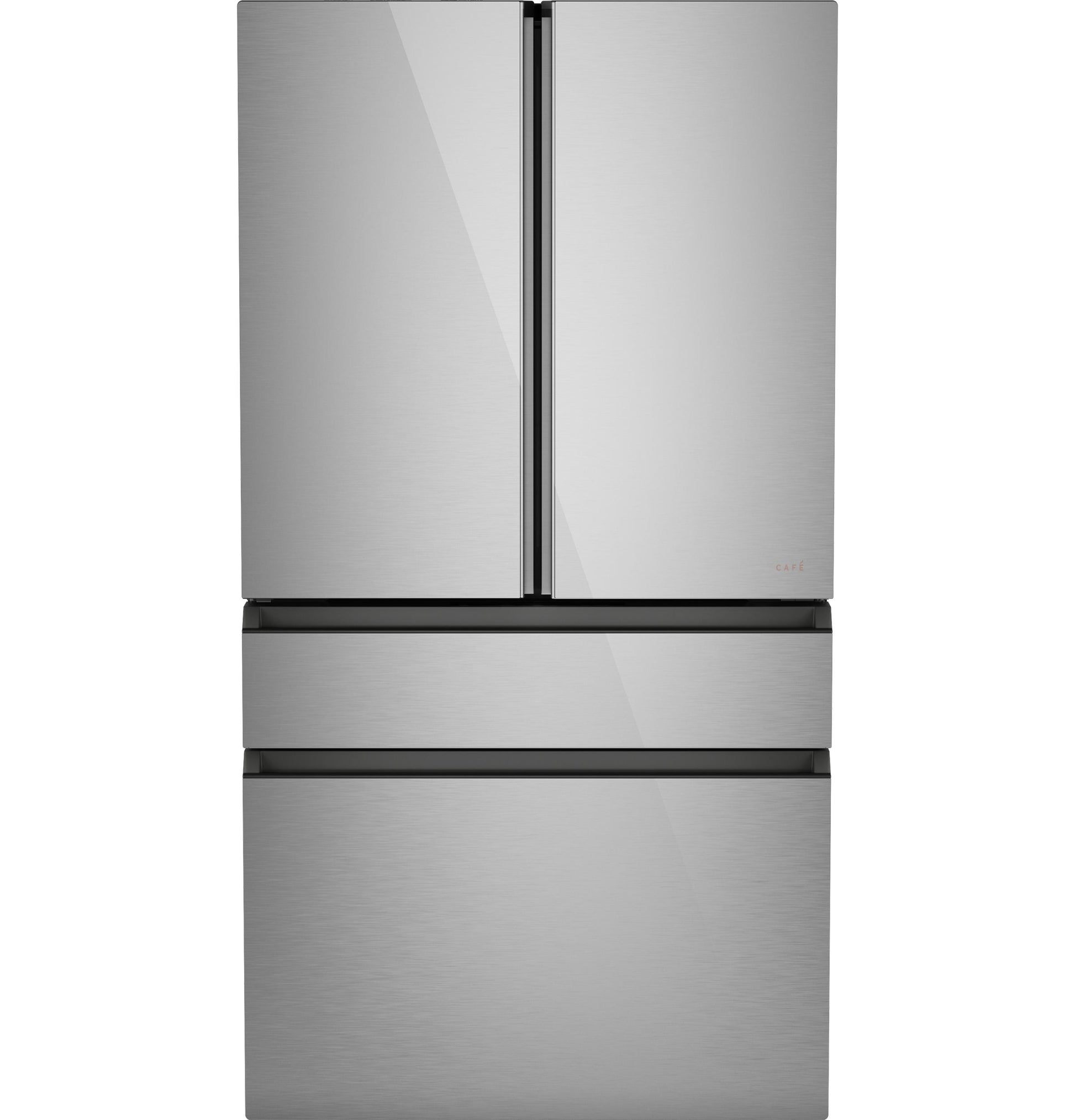 Cafe CJE23DM5WS5 Café™ Energy Star® 23.2 Cu. Ft. Smart Counter-Depth 4-Door French-Door Refrigerator In Platinum Glass With Dual-Dispense Autofill Pitcher