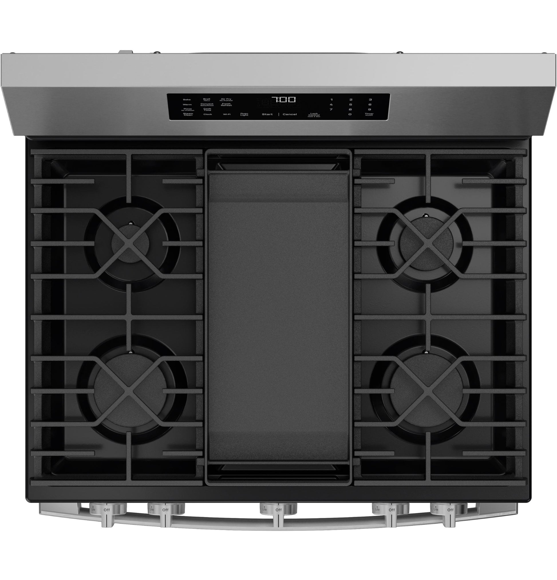 Ge Appliances PGF700AYFS Ge Profile™ 30" Smart Free-Standing Gas Convection Range With No Preheat Air Fry And Easywash™ Oven Tray