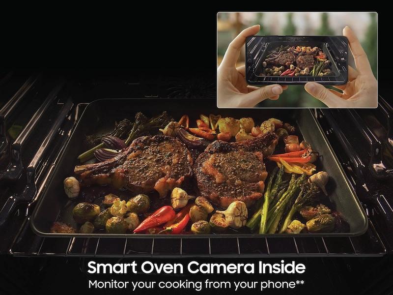 Samsung NSI6DG9900SR Bespoke Slide-In Induction Range 6.3 Cu. Ft. In Stainless Steel With Ai Hub™ & Smart Oven Camera