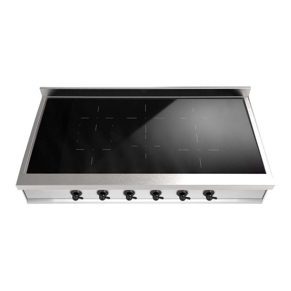 Ilve UHCPI486NSSB Ilve Uhcpi486Nssb Nostalgie Ii 48 Inch Built-In Induction Rangetop With 6 Elements, Stainless Steel (Burnished)