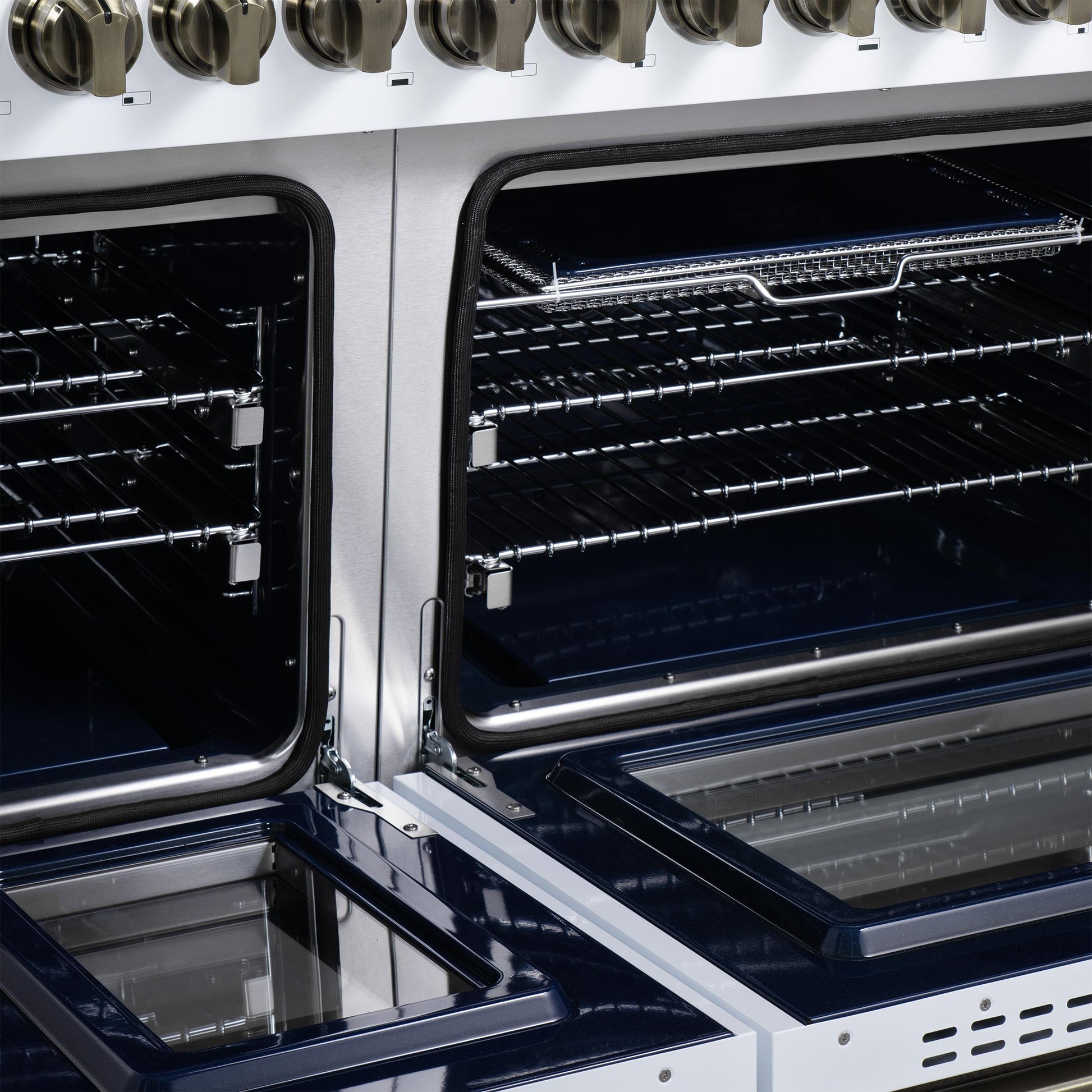 Forno FFSGS623948WHT Forno Massimo 48-Inch White Freestanding Gas Range, 8 Burners, True Convection Oven