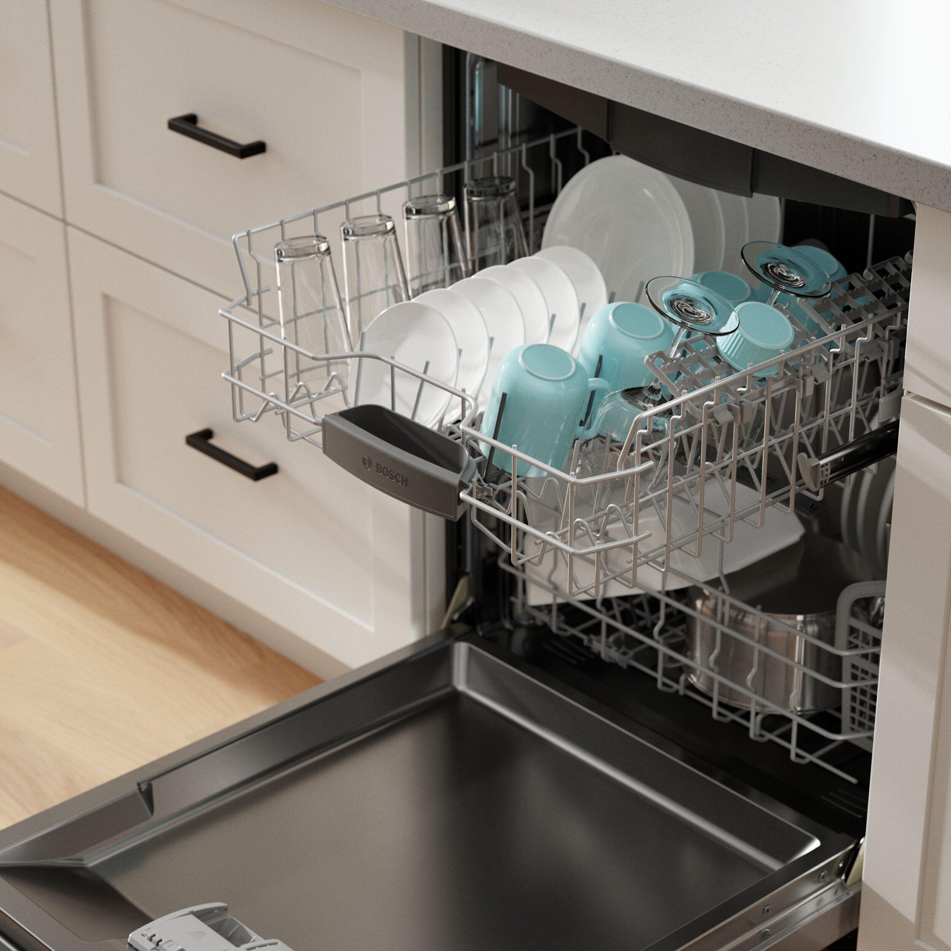 Bosch SHP53EM5N 300 Series, Built-Under Dishwasher, 24'', Brushed Steel Anti-Fingerprint