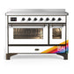 Ilve UMIB48NR3RAB Ilve Umib48Nr3Rab Majestic Iii 48 Inch Induction Range With 6 Elements, 5.02 Cu. Ft. Total Oven Capacity (Triple Glass Door, Ral, Burnished)