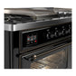 Ilve UM60FSNR3BKBLP Ilve Um60Fsnr3Bkblp Majestic Iii 60 Inch Dual Fuel Range With 7 Burners, Griddle And French Top, Dual Function Burner With Up To 25,000 Btu (Liquid Propane, Triple Glass Door, Glossy Black, Burnished)